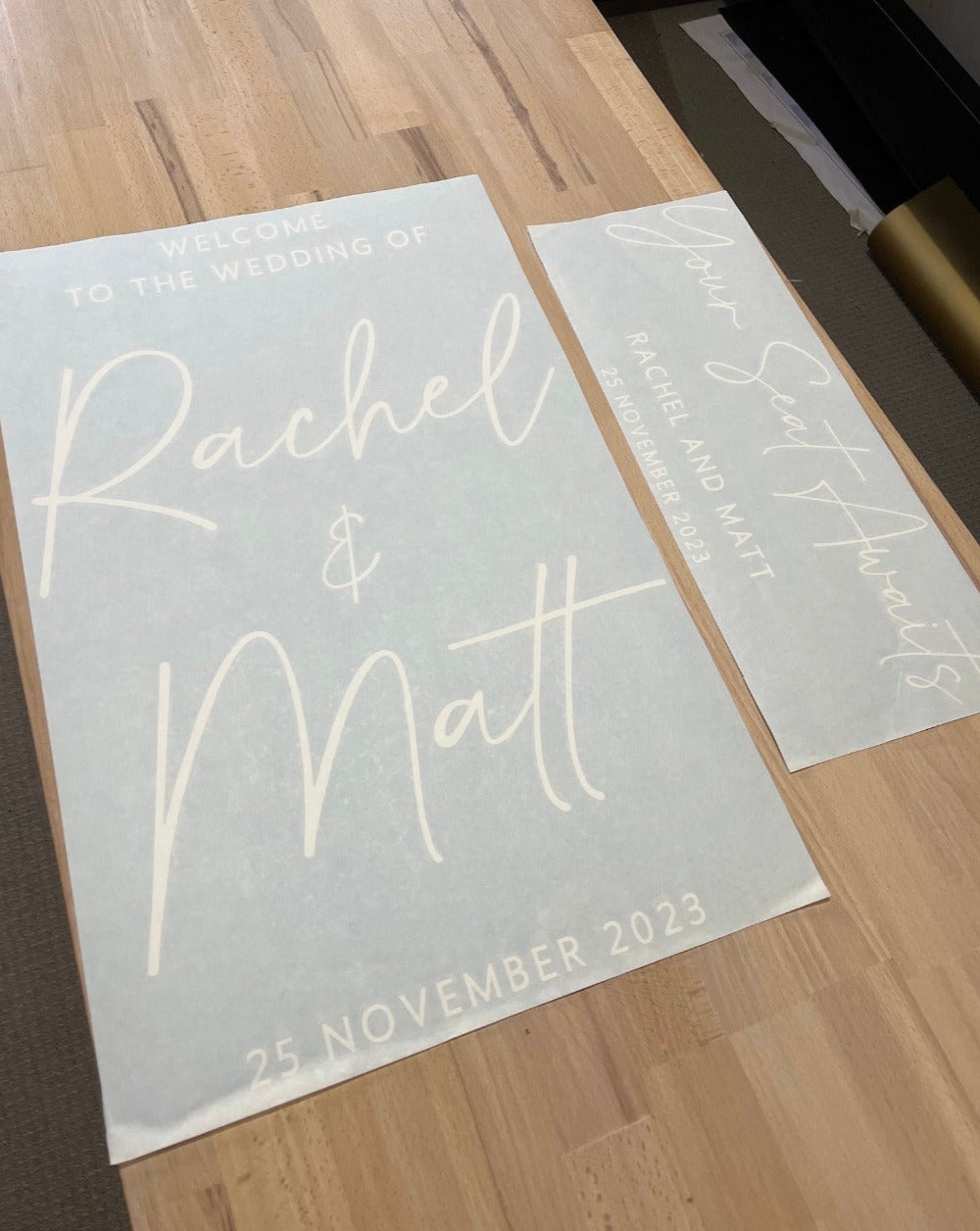 Custom Wedding Sign Decal for Welcome Mirror