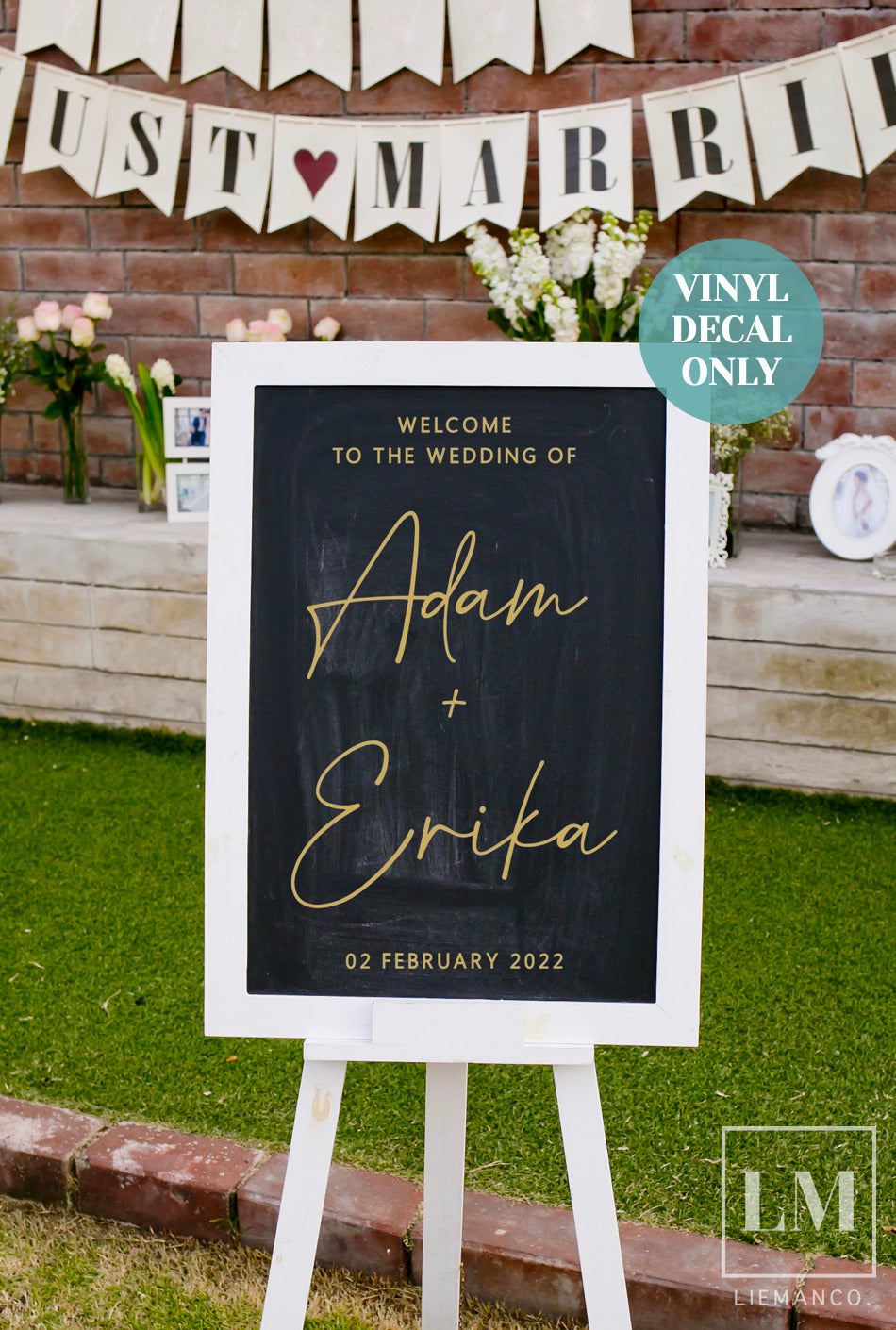 Custom Wedding Sign Decal for Welcome Mirror