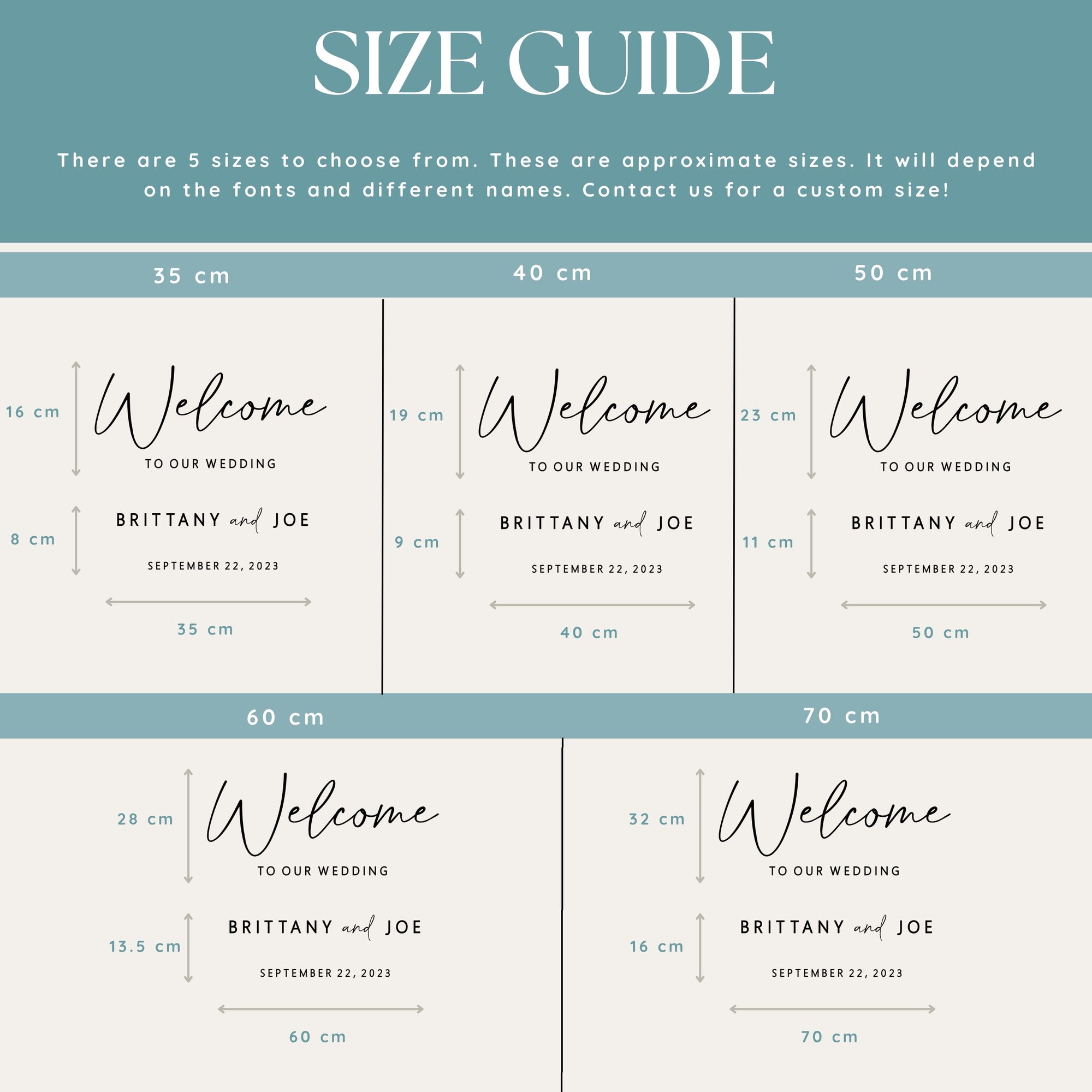 Custom Decal for Flower Box Wedding Sign