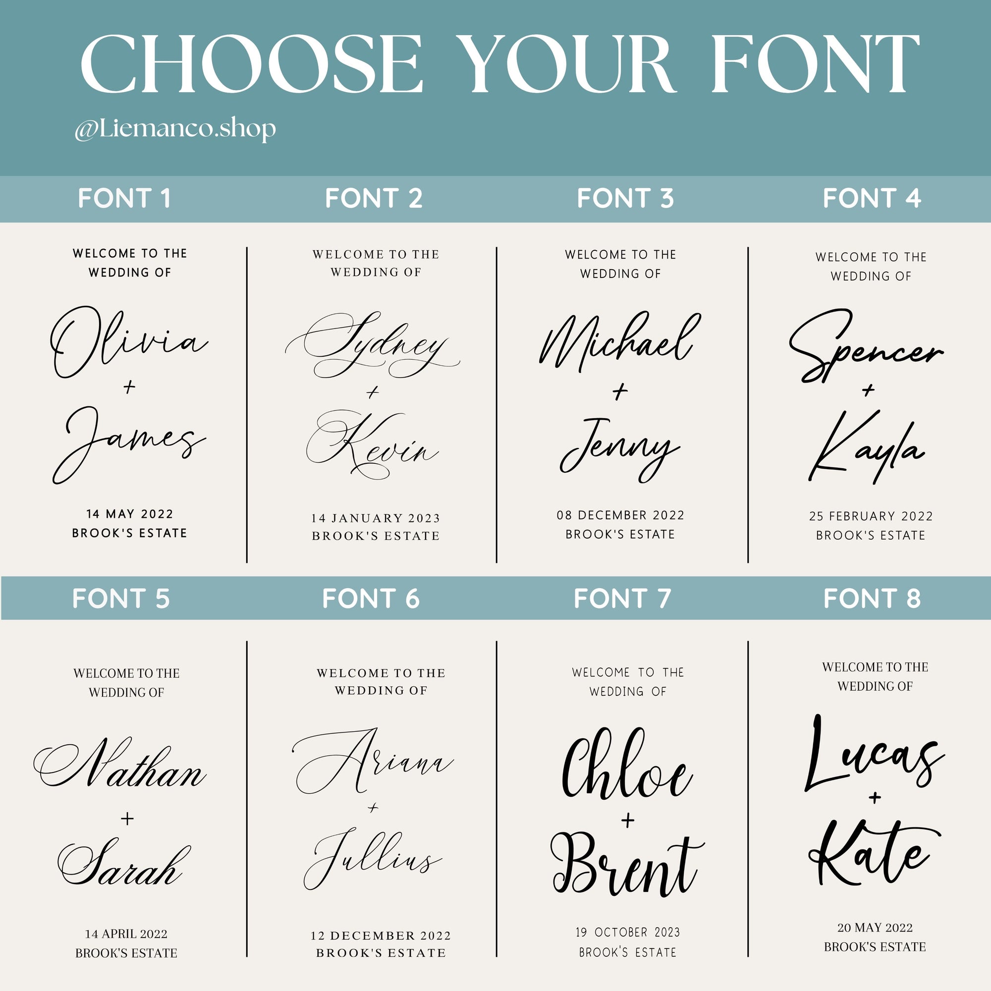 Custom Wedding Welcome Decal for DIY Wedding Mirror