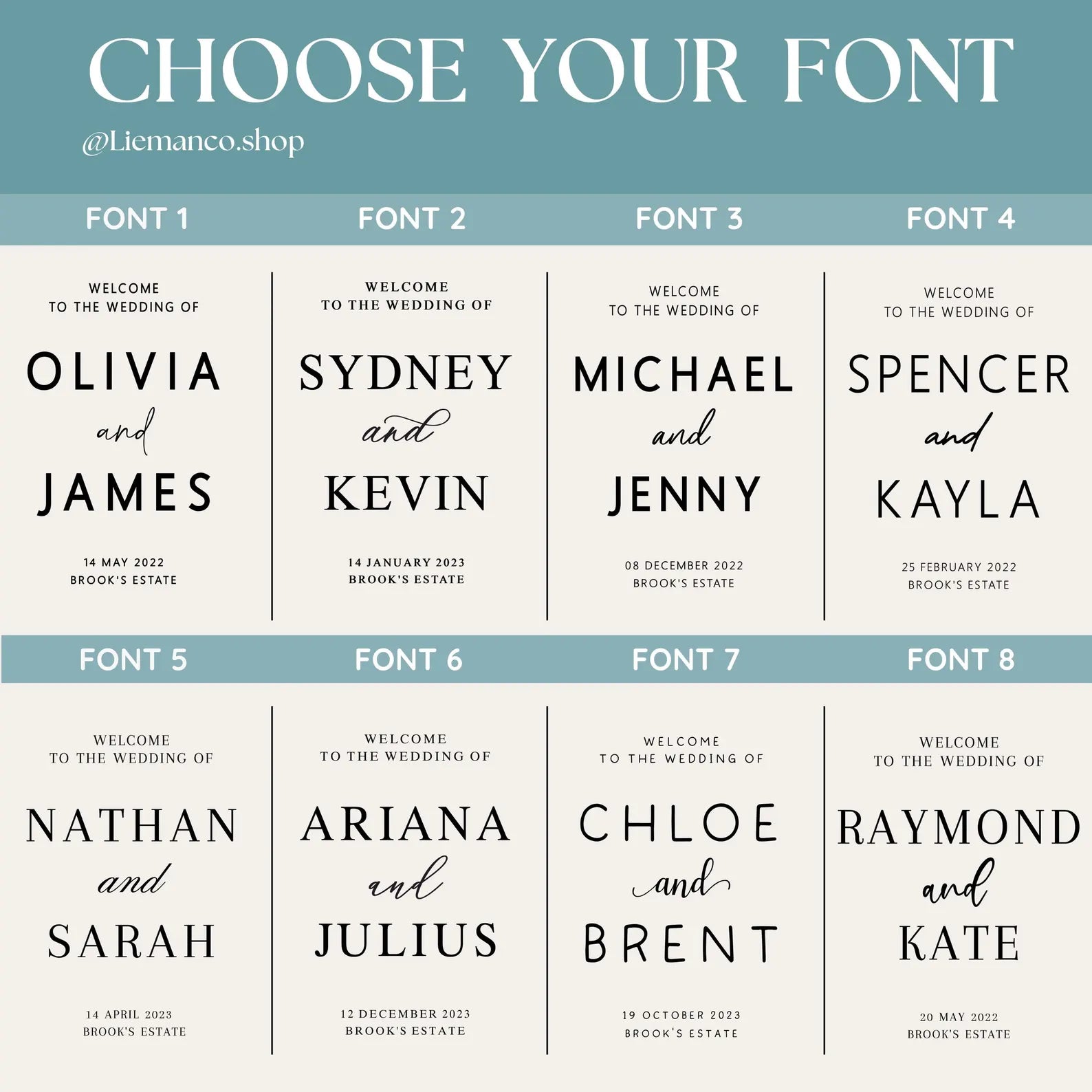 Elegant Wedding Mirror Decal for Welcome Sign