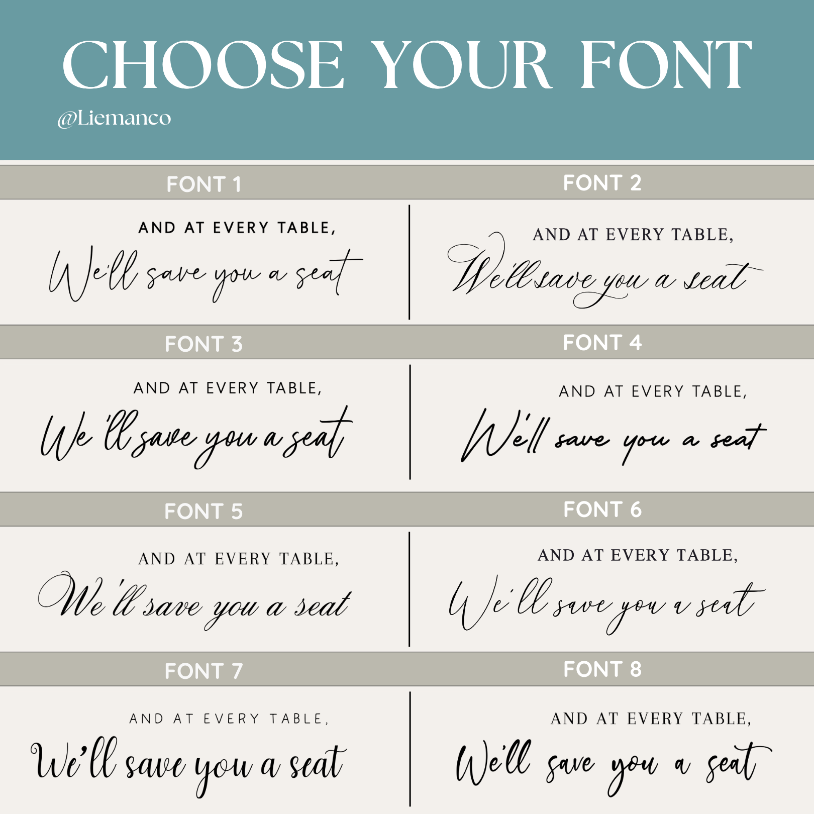 We’ll Save You A Seat Vinyl Decal - Mirror Seating Chart Sign