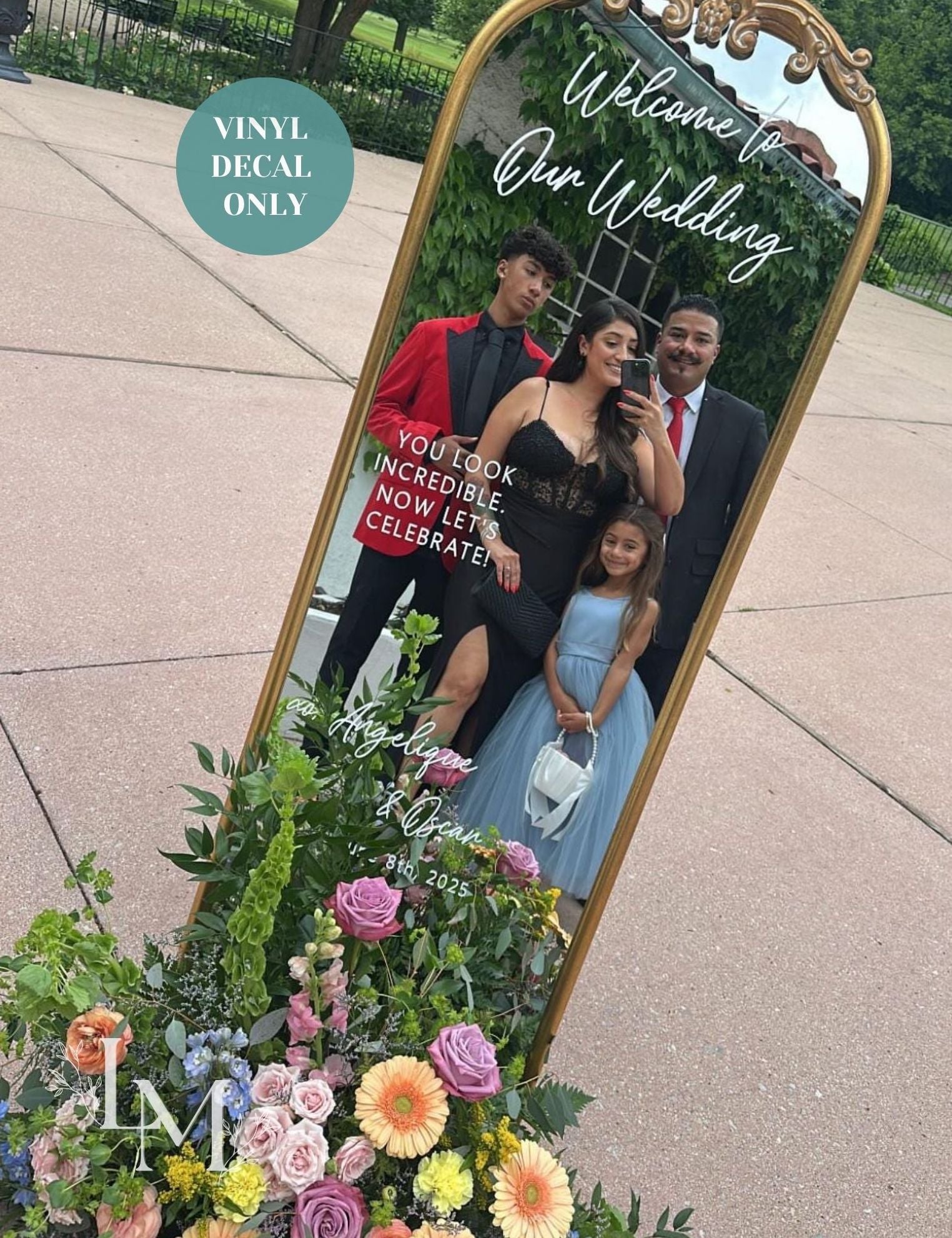 Custom Selfie Mirror Welcome Wedding Decal