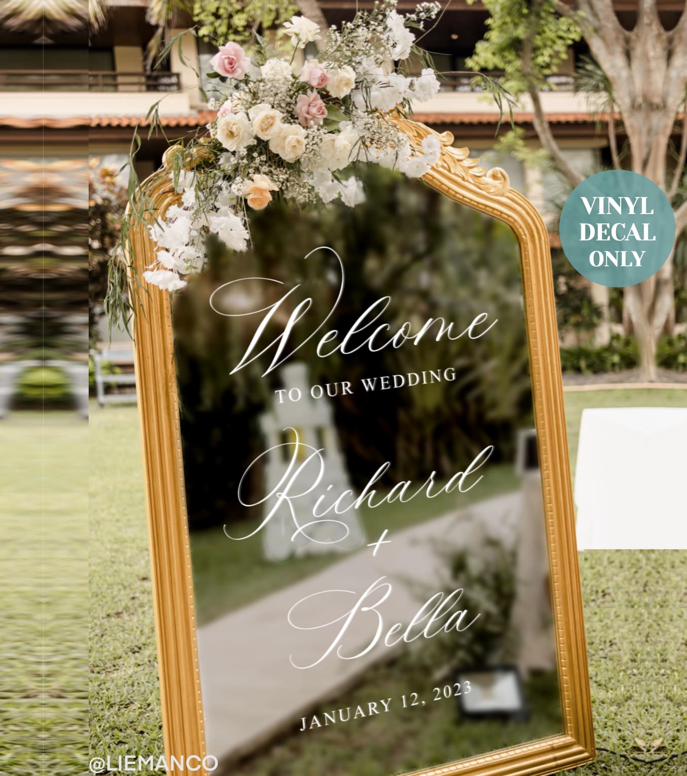 Welcome to Our Wedding Mirror Decal - Liemanco Australia Welcome to Our Wedding Mirror Decal - Liemanco Australia