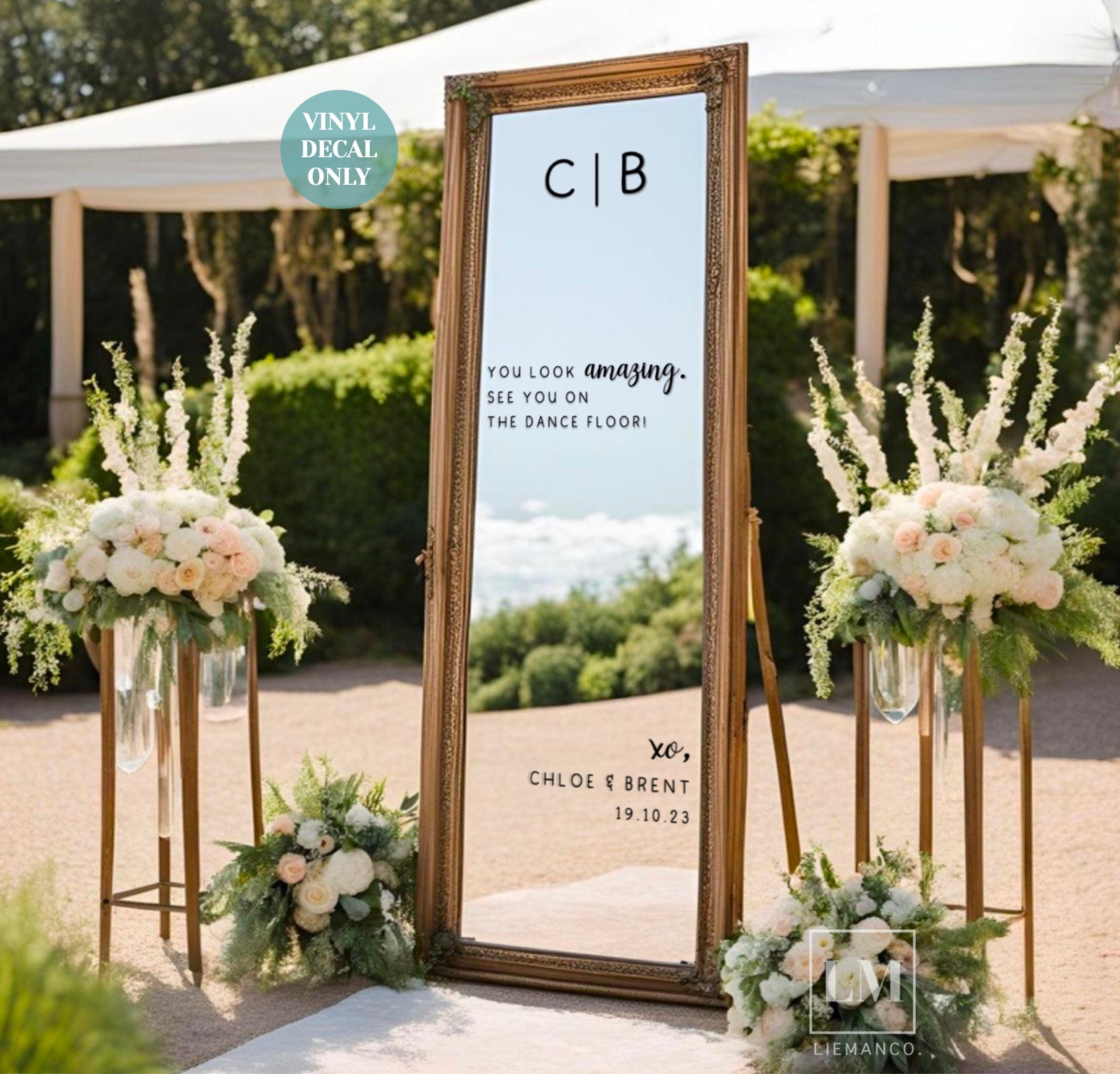 Personalised Welcome Decal for Selfie Mirror