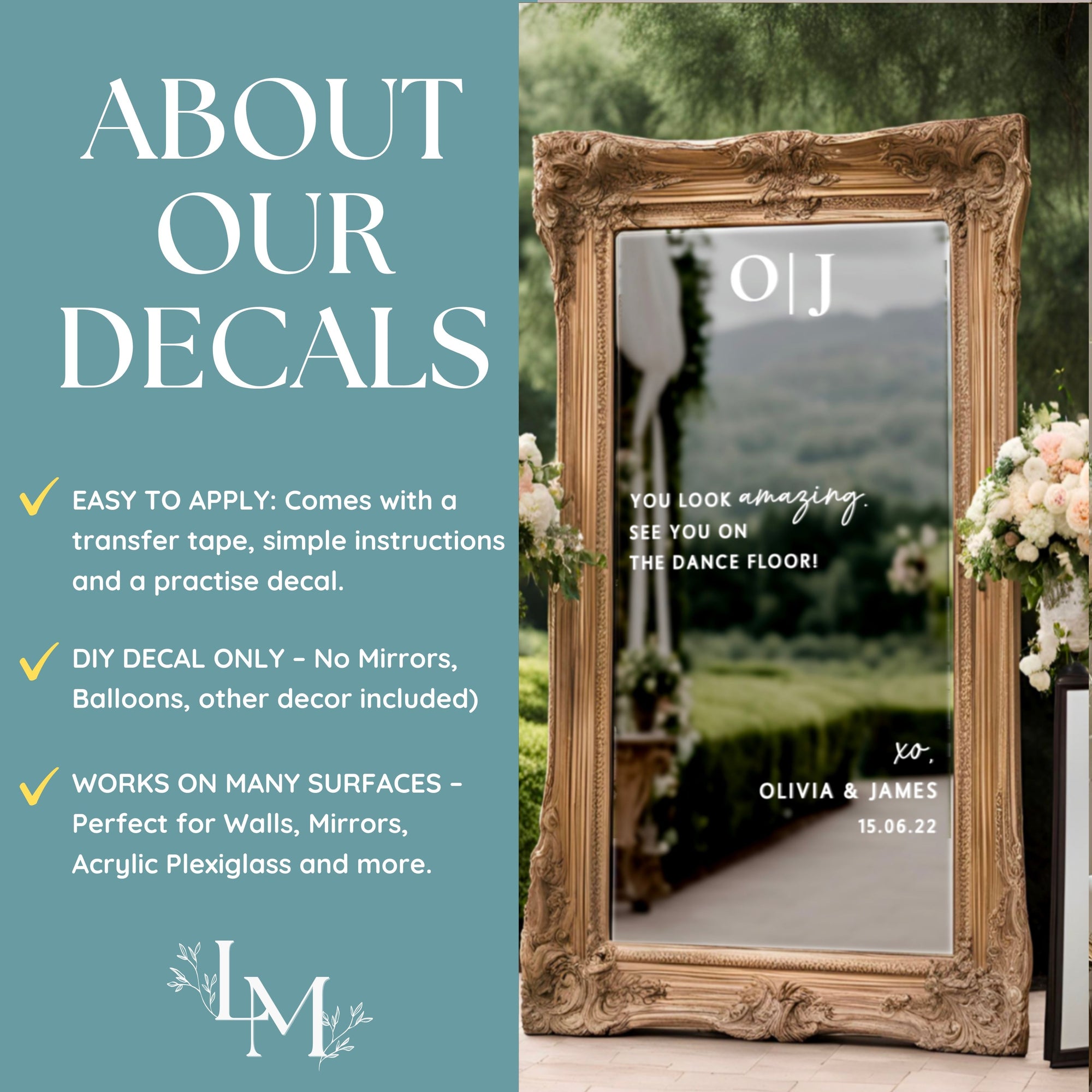 Personalised Welcome Decal for Selfie Mirror