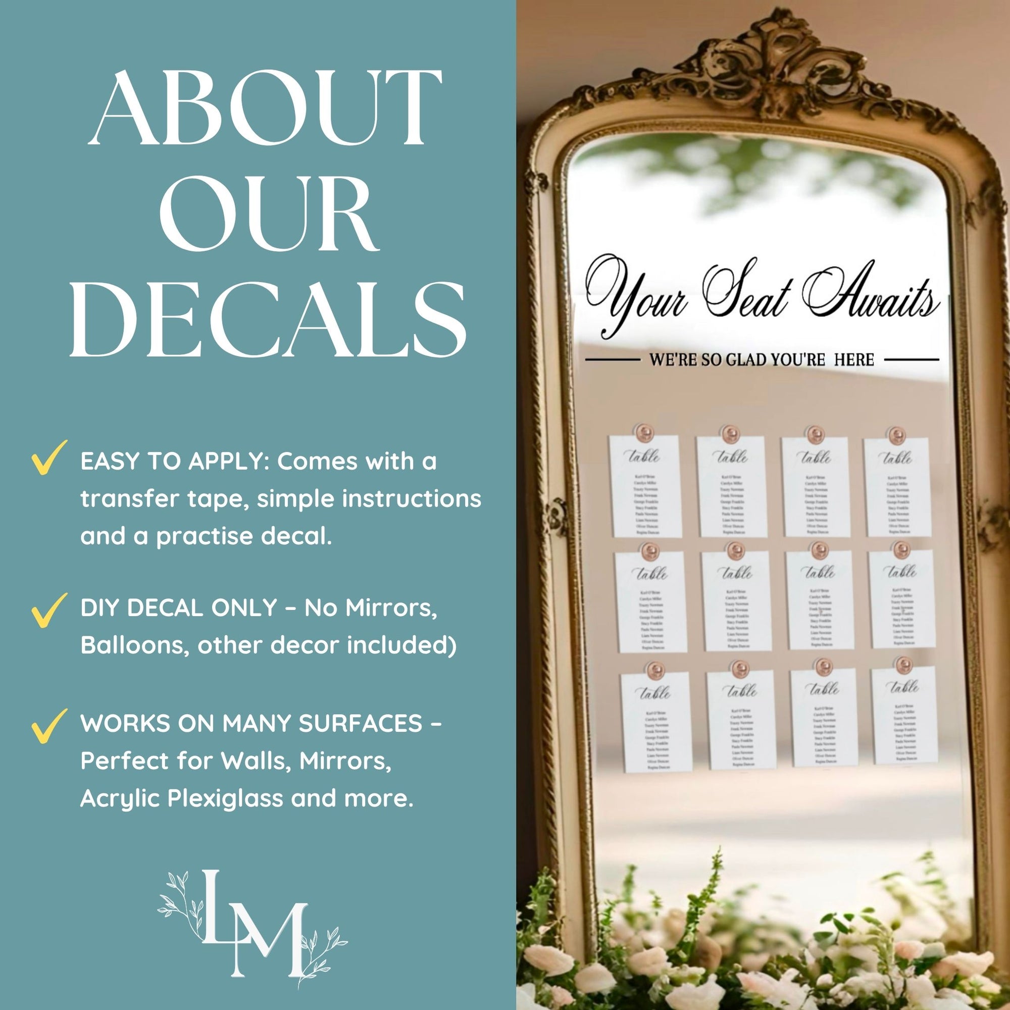 Our Favourite People Seating Header Decal