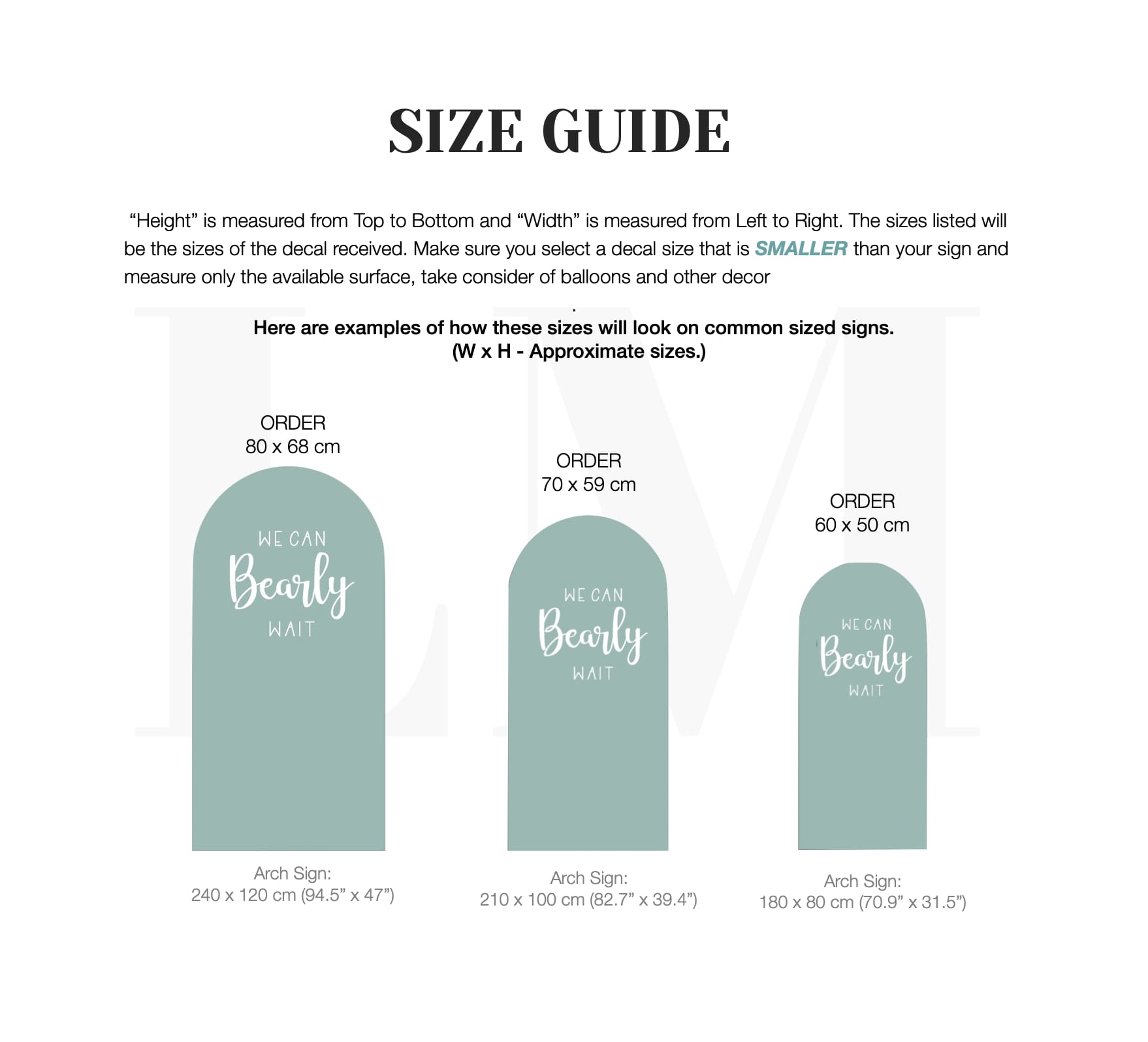 We can Bearly Wait Decal for Baby Shower Sign