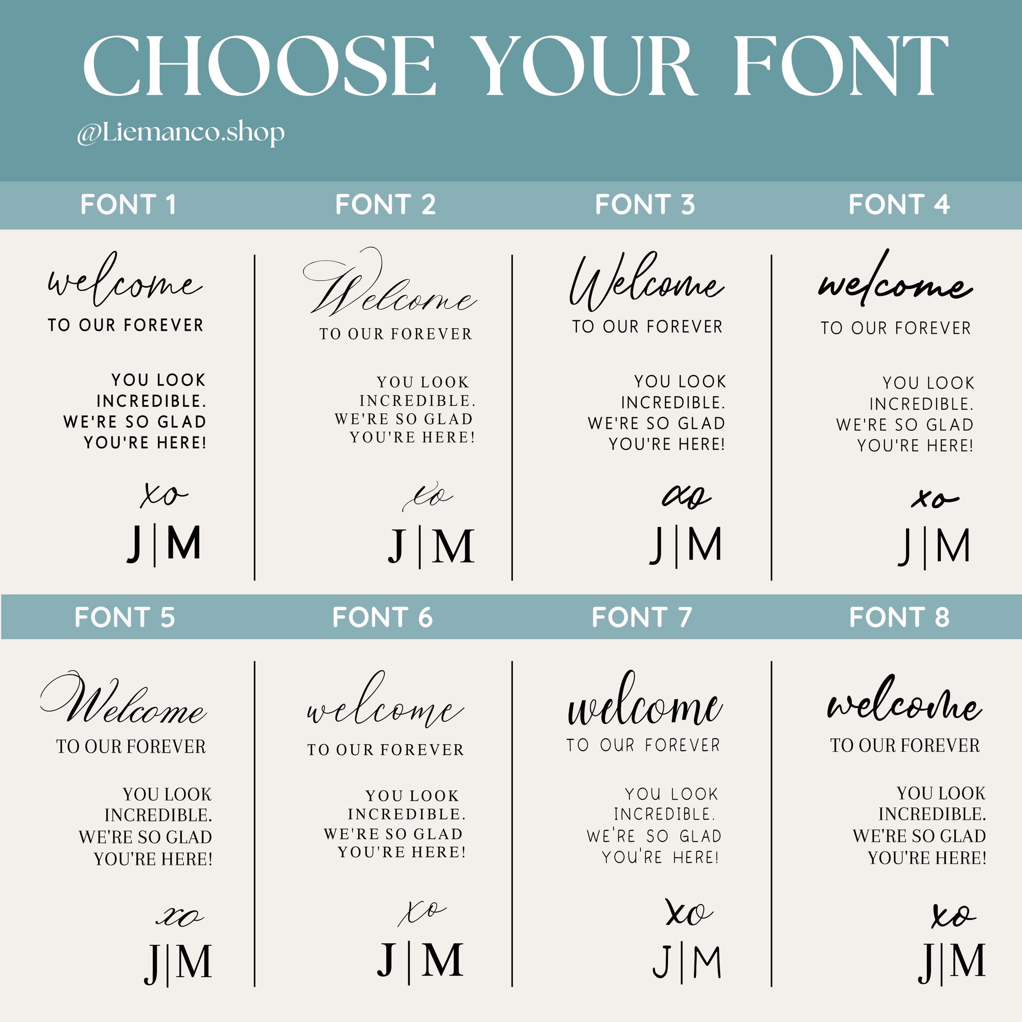 Personalised Wedding Welcome Decal for Selfie Mirror Signs