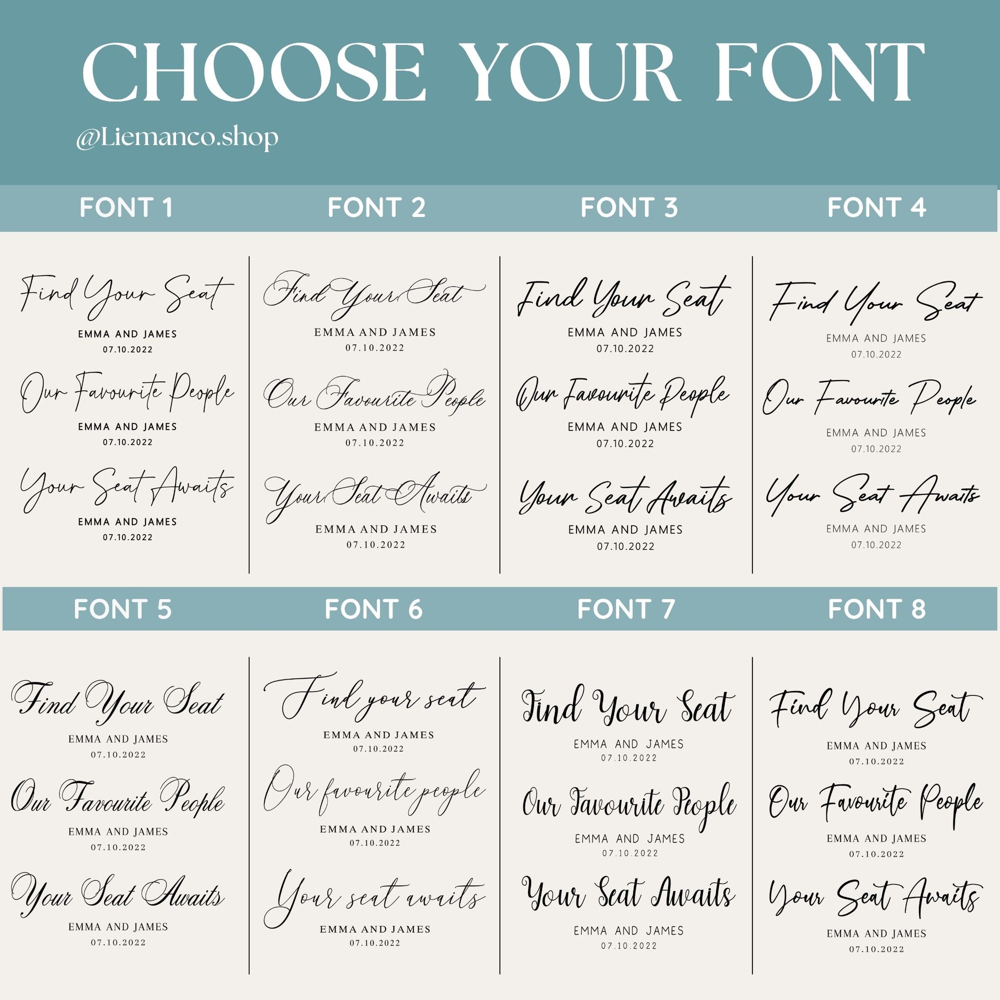 Find Your Seat Vinyl Decal for Seating Chart Mirror