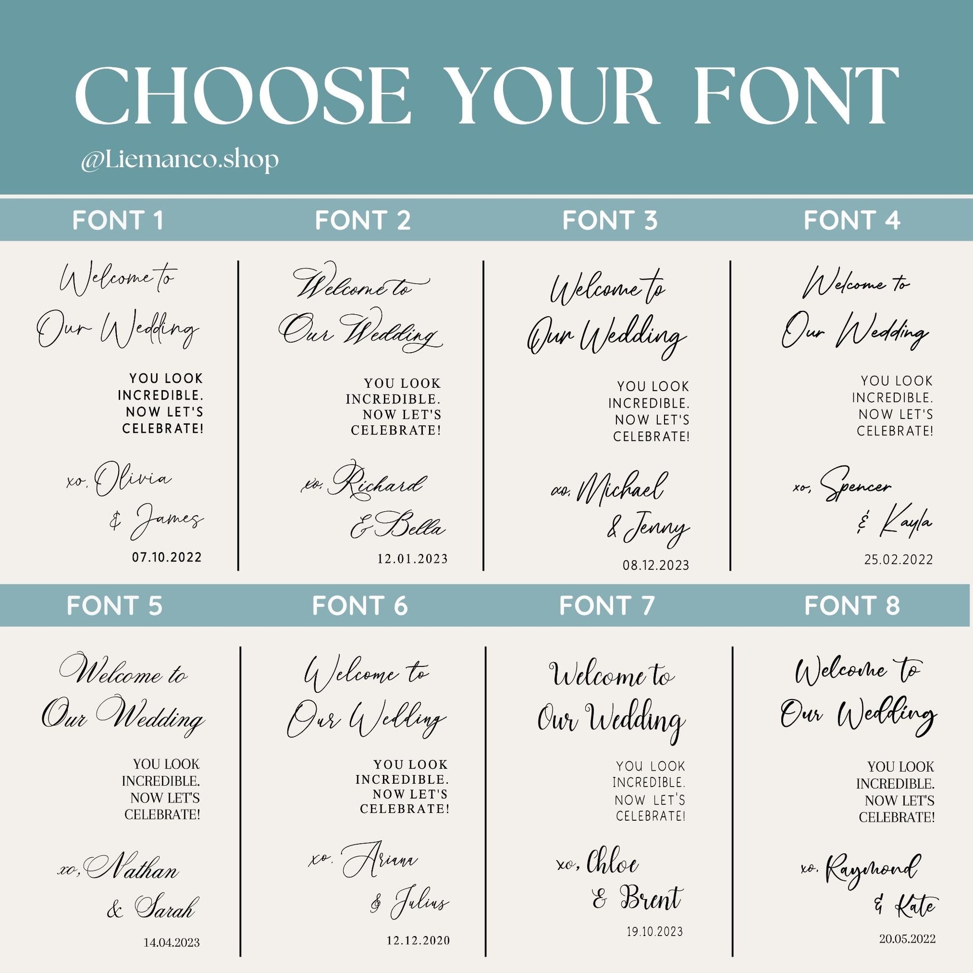 Custom Selfie Mirror Welcome Wedding Decal