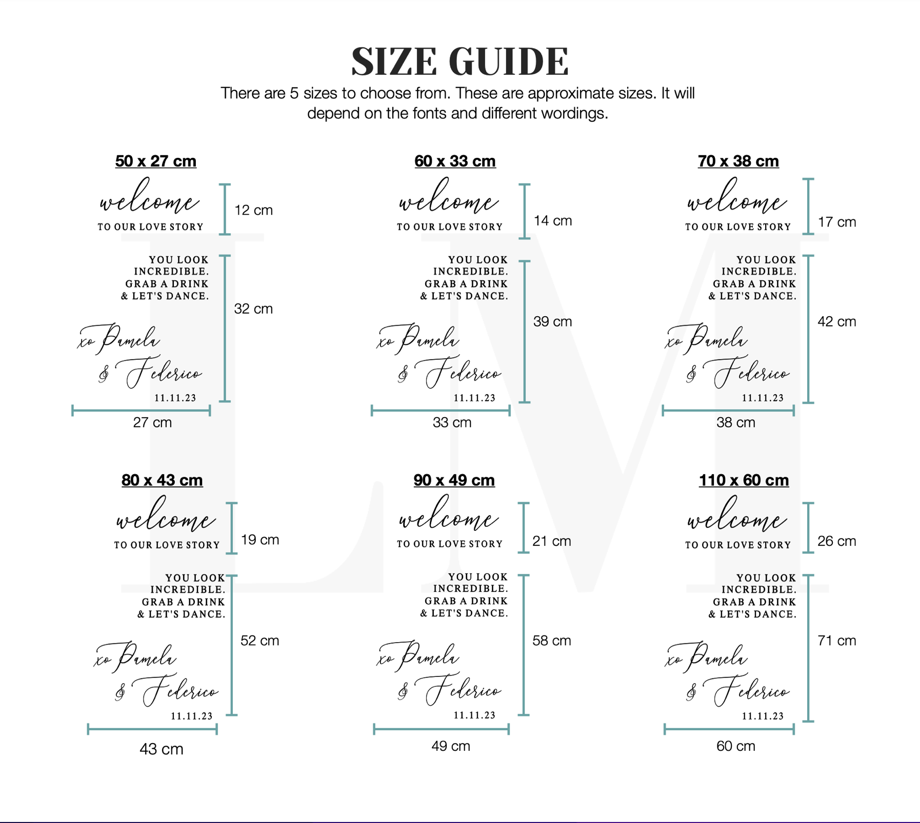 Personalised Wedding Welcome Sign Decal For Selfie Mirror