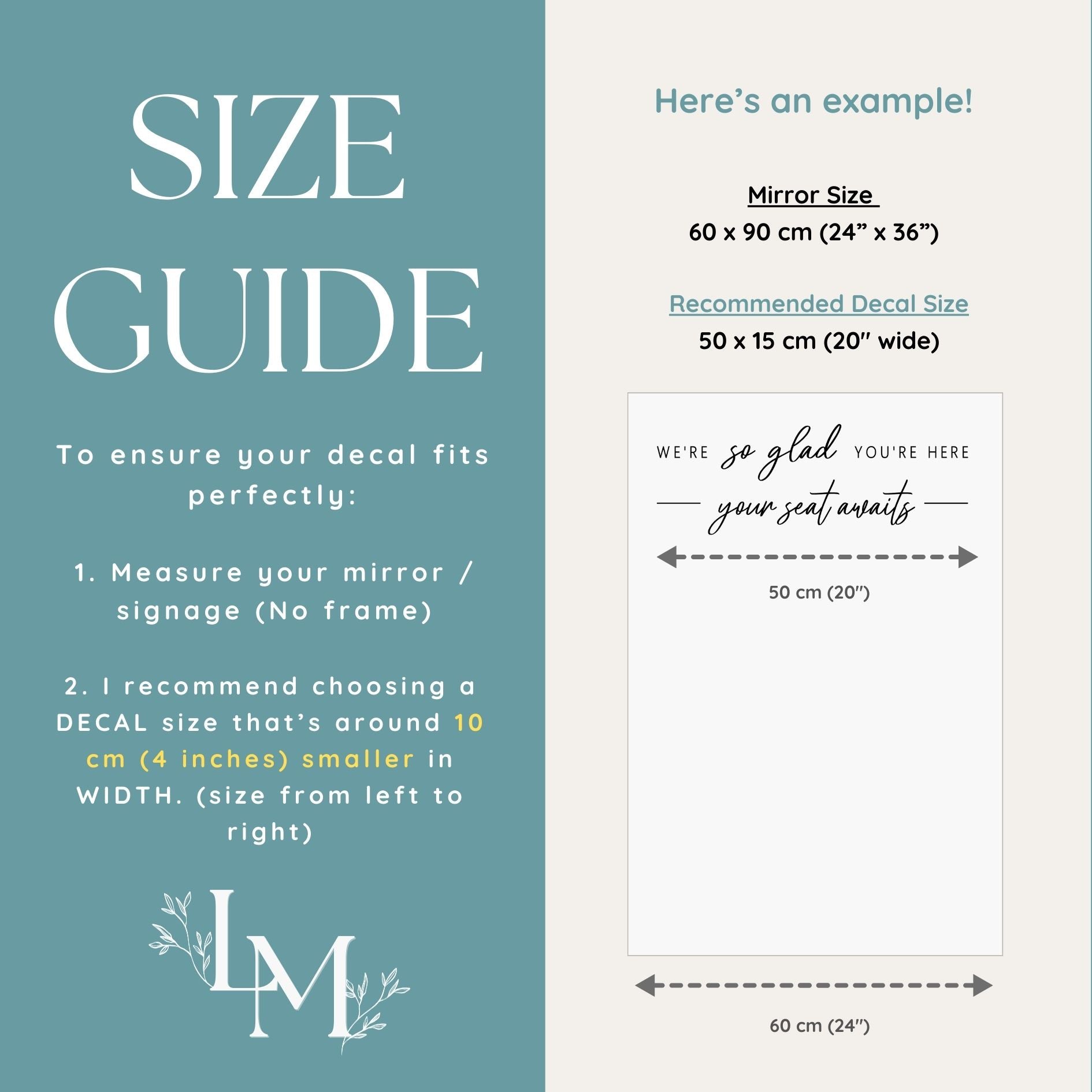 Elegant Seating Chart Header Decal - Your Seat Awaits Sign