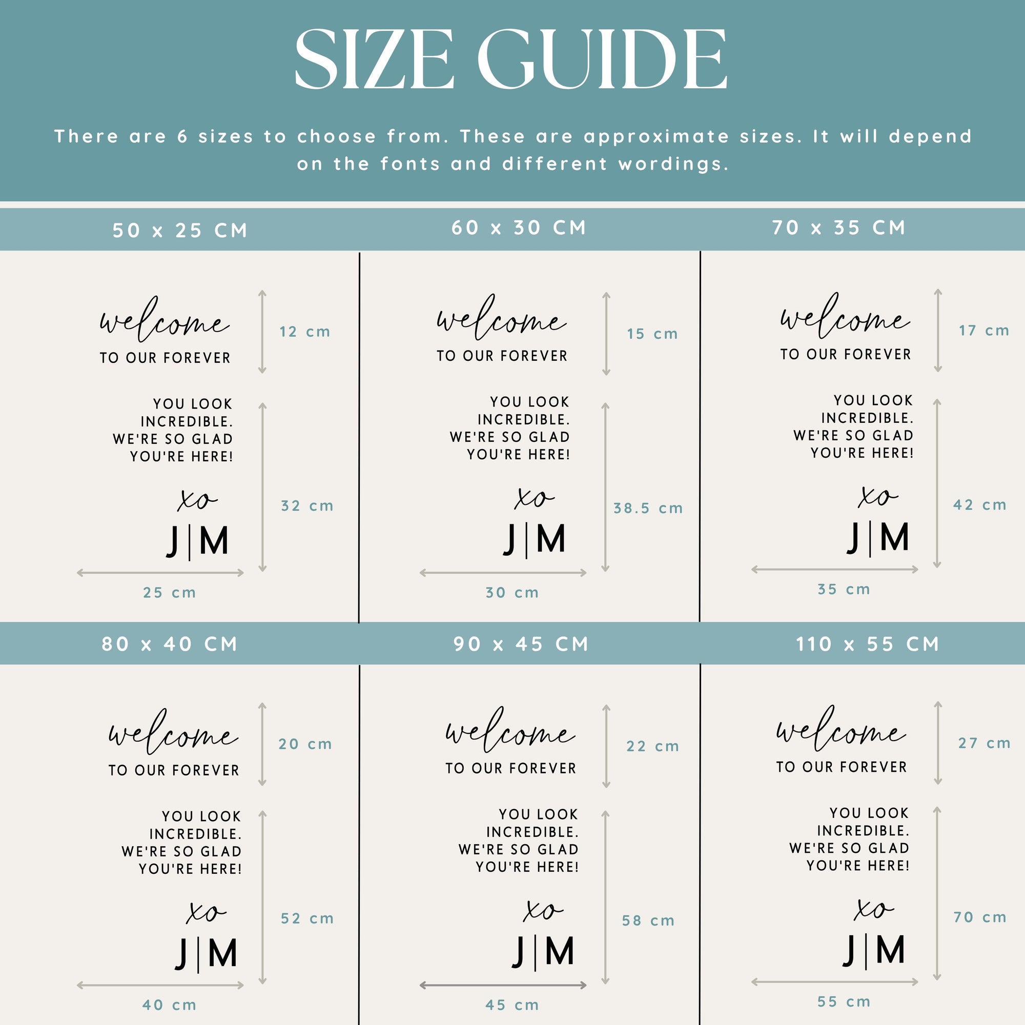 Personalised Wedding Welcome Decal for Selfie Mirror Signs