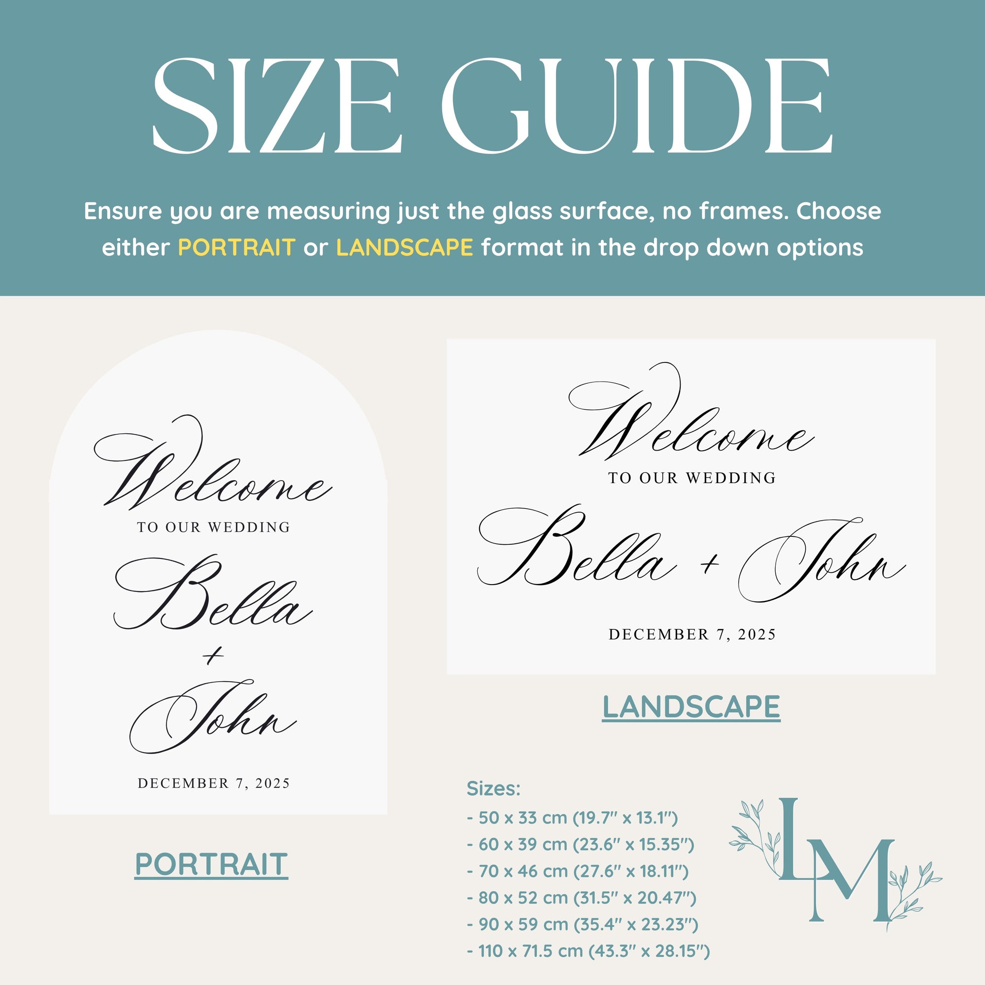 Welcome to Our Wedding Mirror Decal