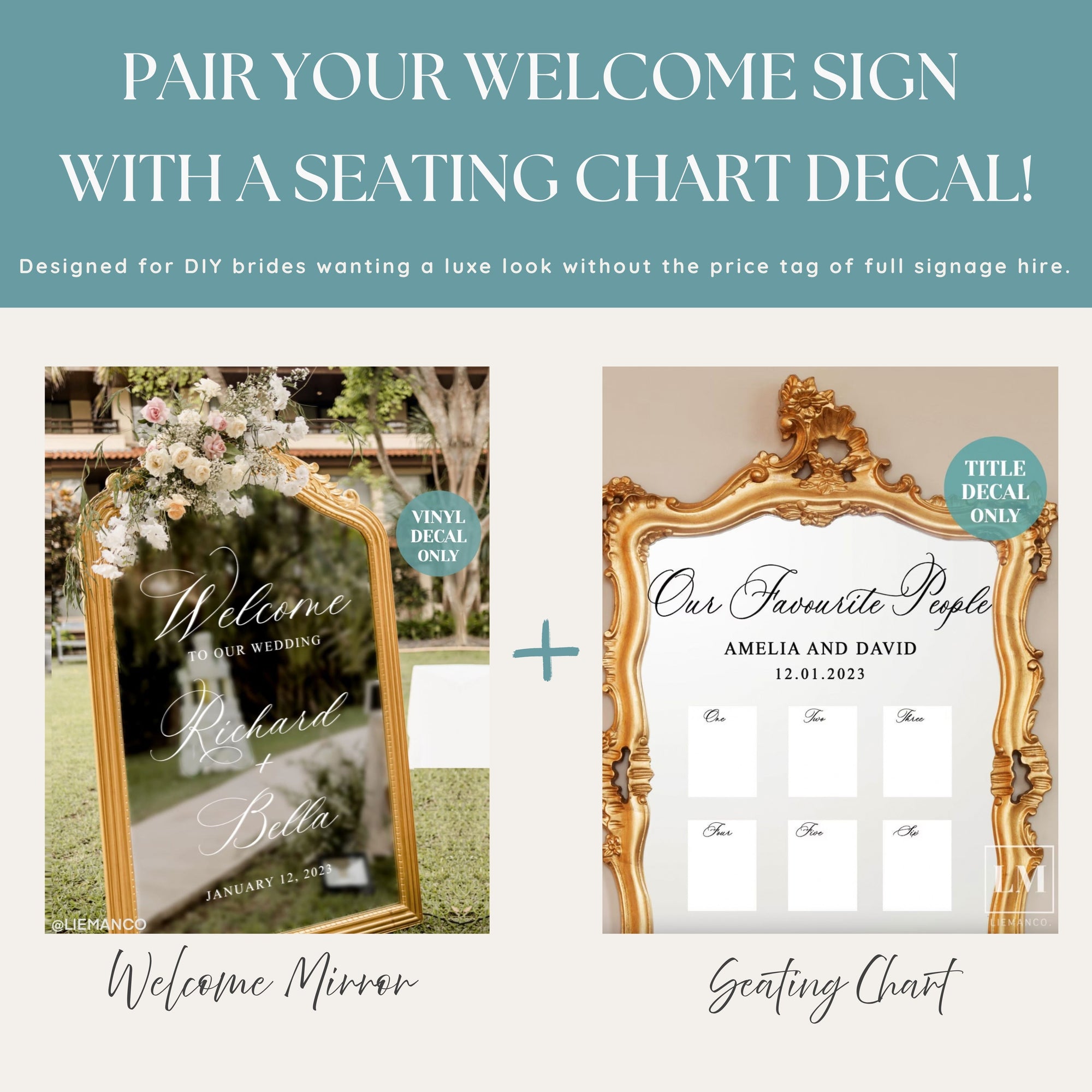Welcome to Our Wedding Mirror Decal