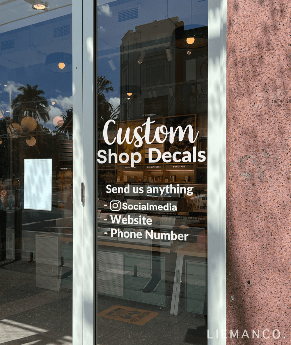 Custom Vinyl Decals for Weddings, Events & Business | Liemanco AU