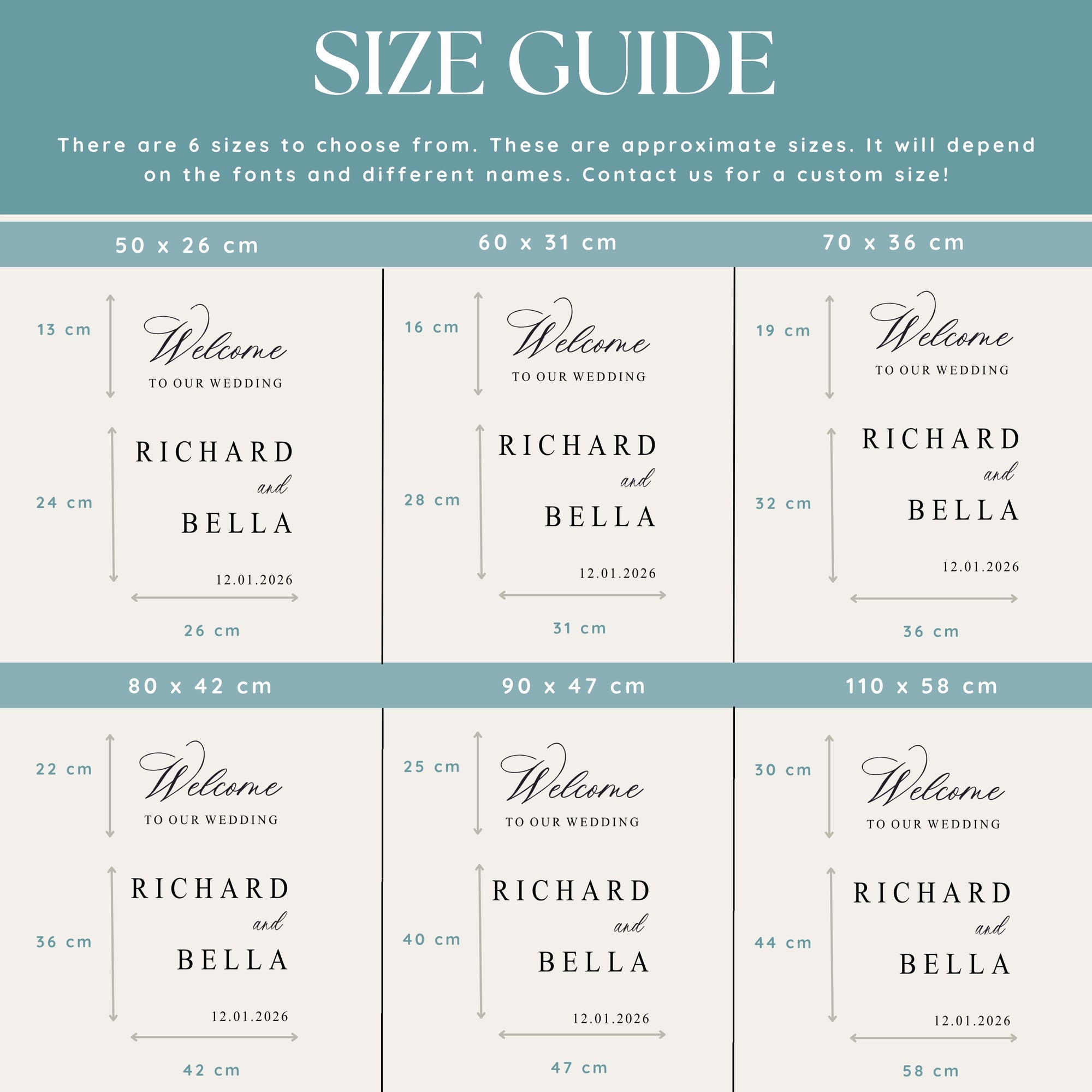 Custom Wedding Welcome Sign Decal
