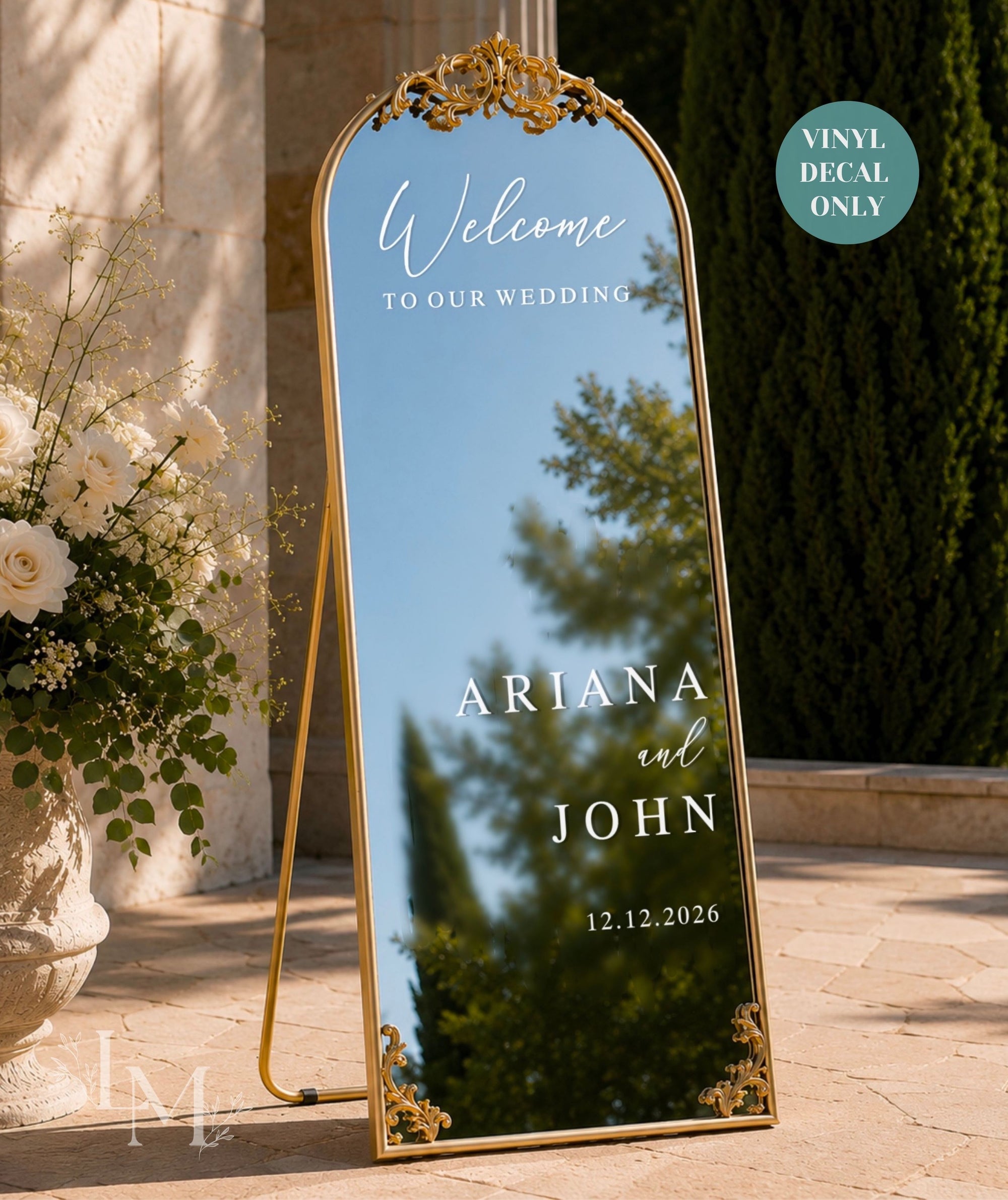 Custom Wedding Welcome Sign Decal