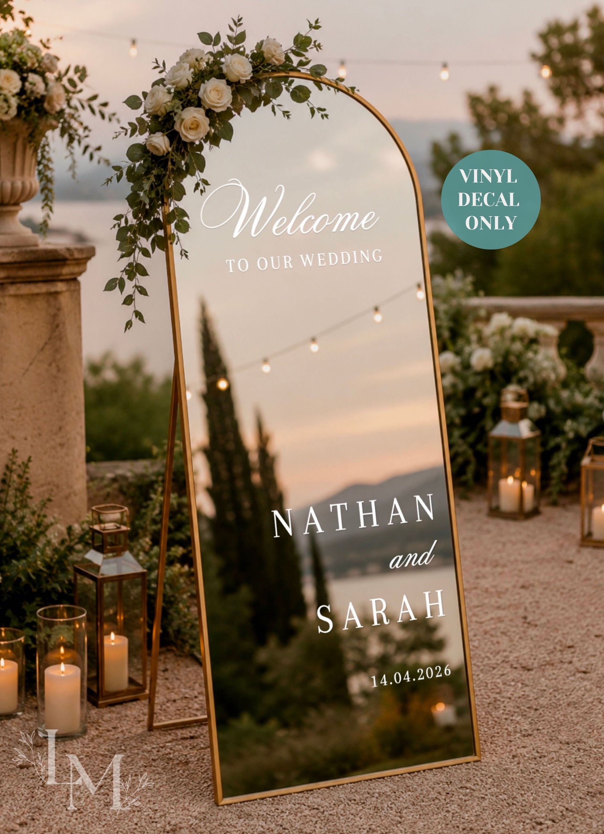 Custom Wedding Welcome Sign Decal