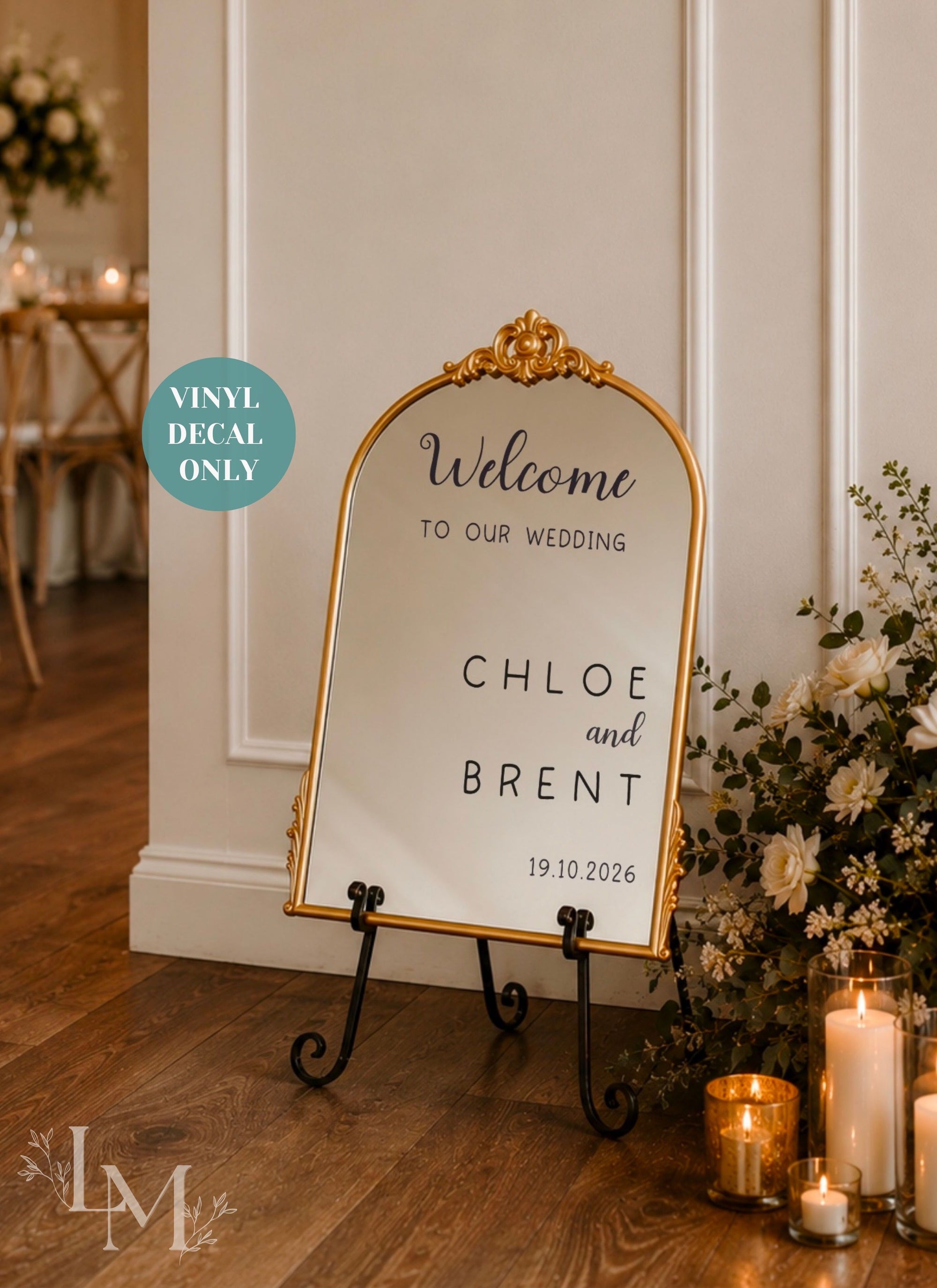 Custom Wedding Welcome Sign Decal