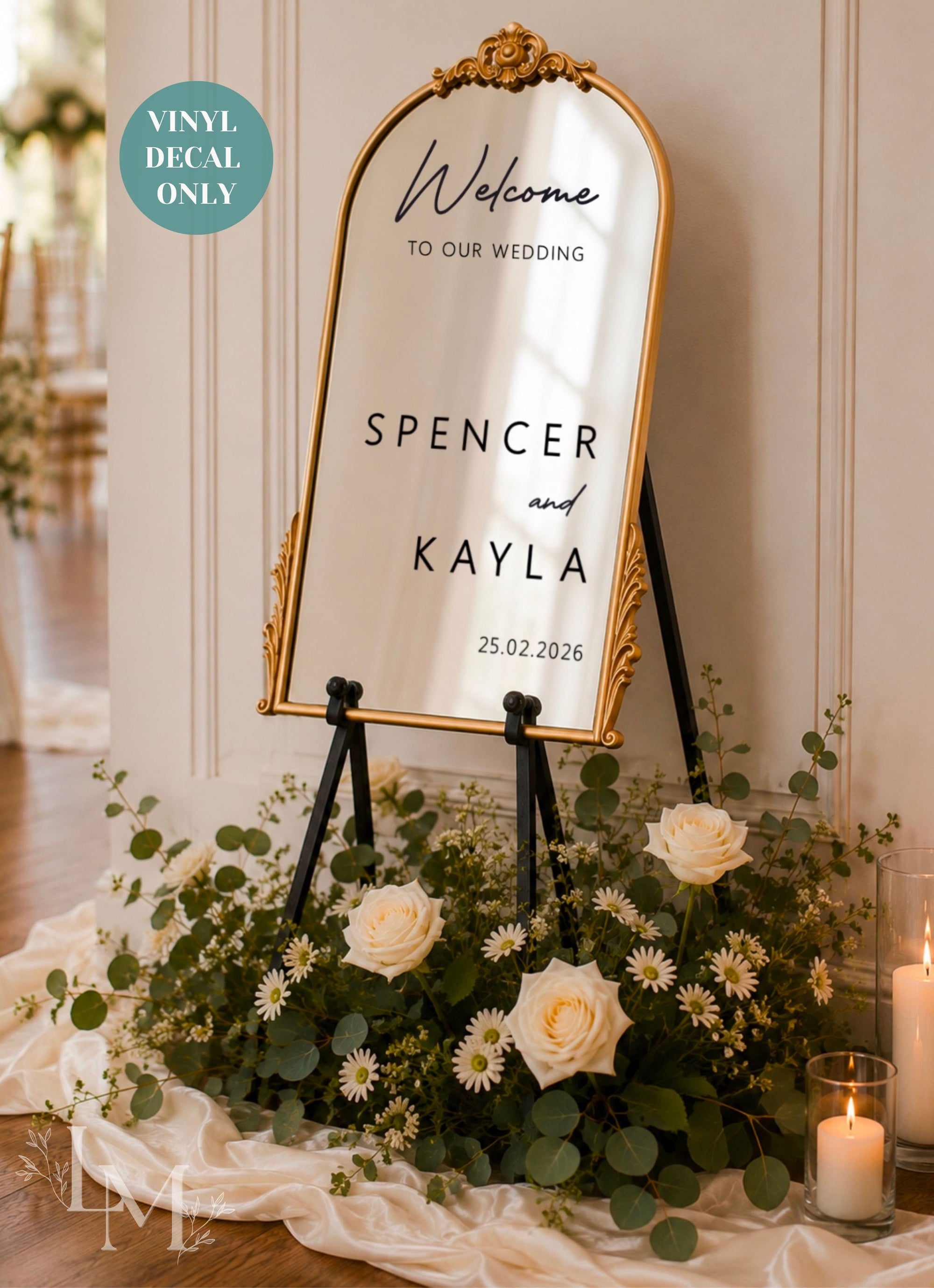 Custom Wedding Welcome Sign Decal