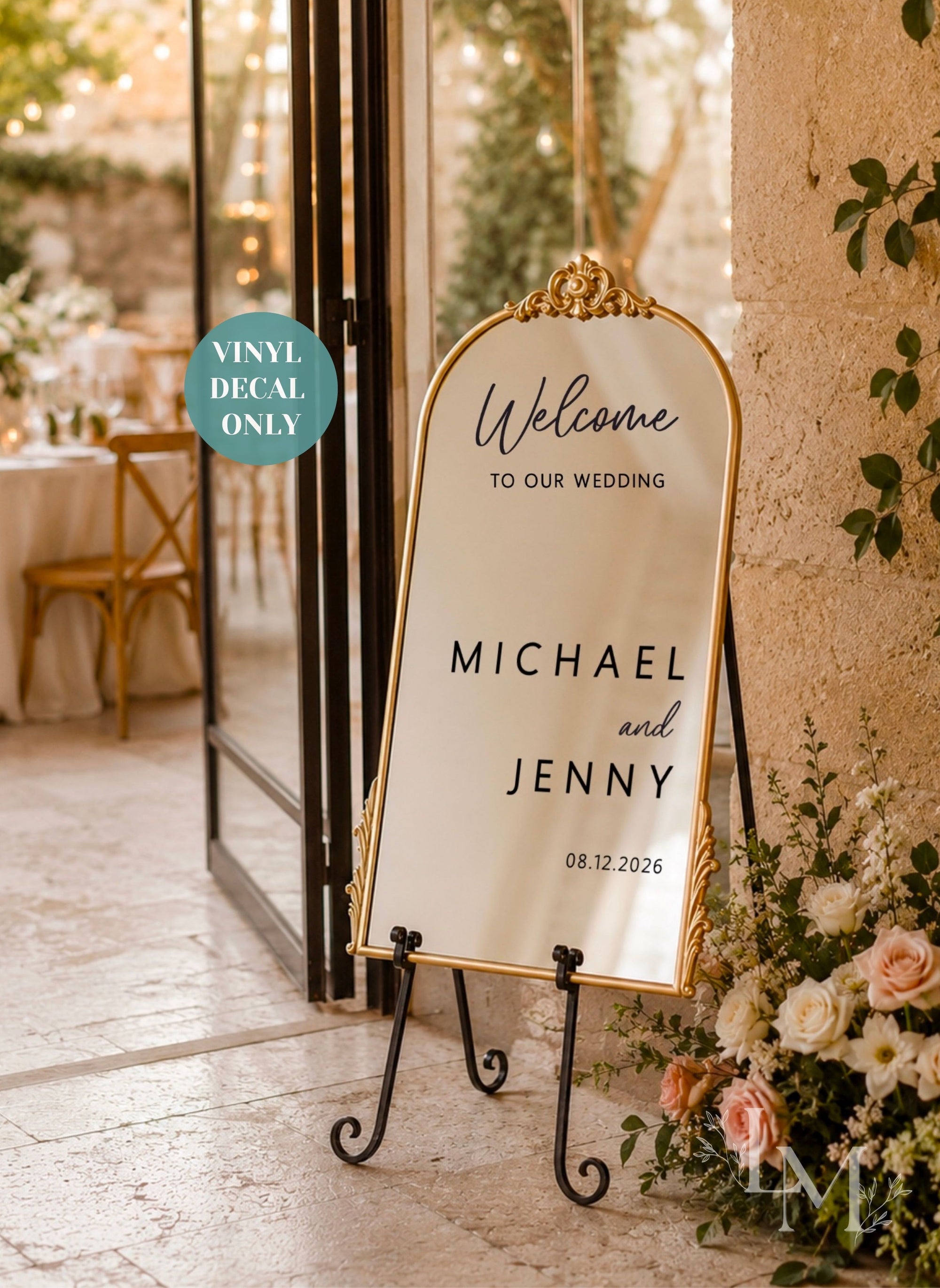 Custom Wedding Welcome Sign Decal