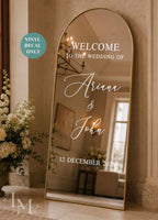 Custom Welcome Sign Mirror Decal