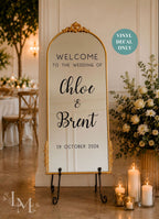 Custom Welcome Sign Mirror Decal