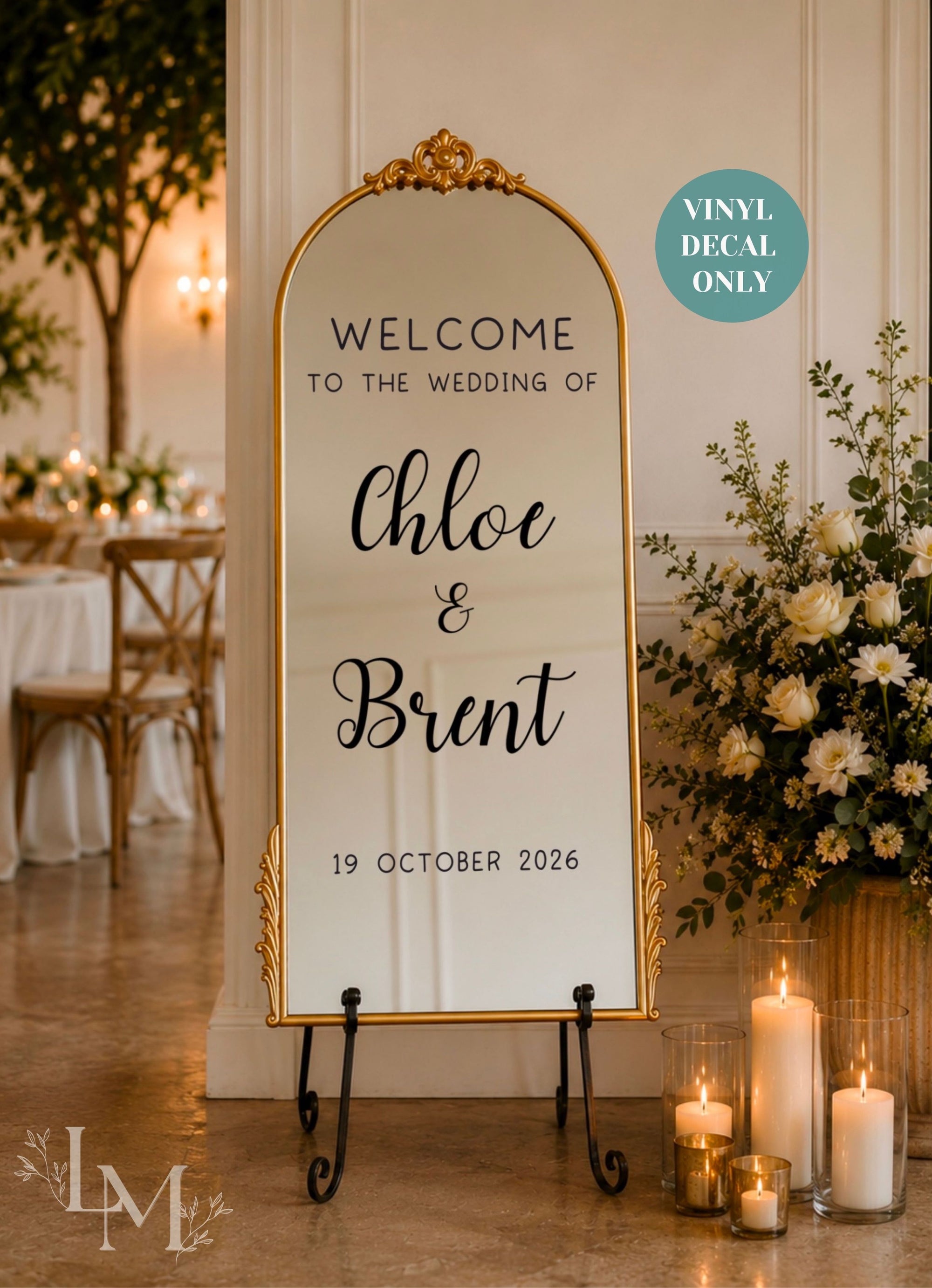 Custom Welcome Sign Mirror Decal
