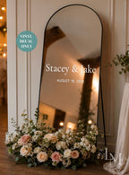 Custom Wedding Selfie Mirror Decal - Personalised Names / Date