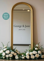 Custom Wedding Selfie Mirror Decal - Personalised Names / Date