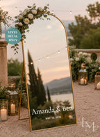 Custom Wedding Selfie Mirror Decal - Personalised Names / Date