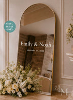 Custom Wedding Selfie Mirror Decal - Personalised Names / Date