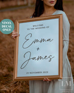 Custom Wedding Sign Decal for Welcome Mirror