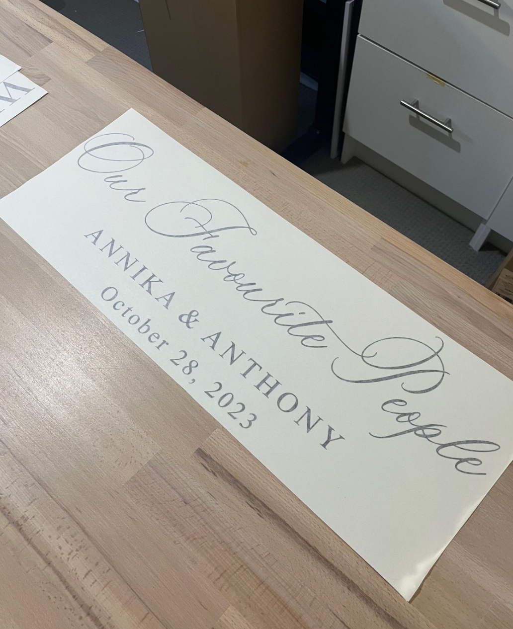Find Your Seat Vinyl Decal for Seating Chart Mirror