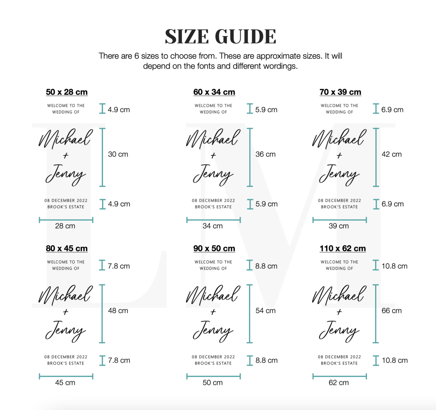 Custom Wedding Welcome Decal for DIY Wedding Mirror
