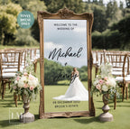 Custom Wedding Mirror Decal for Welcome Sign