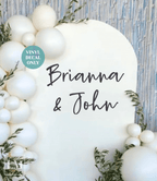 Custom Engagement Party Wall Decal - Bride and Groom Decal