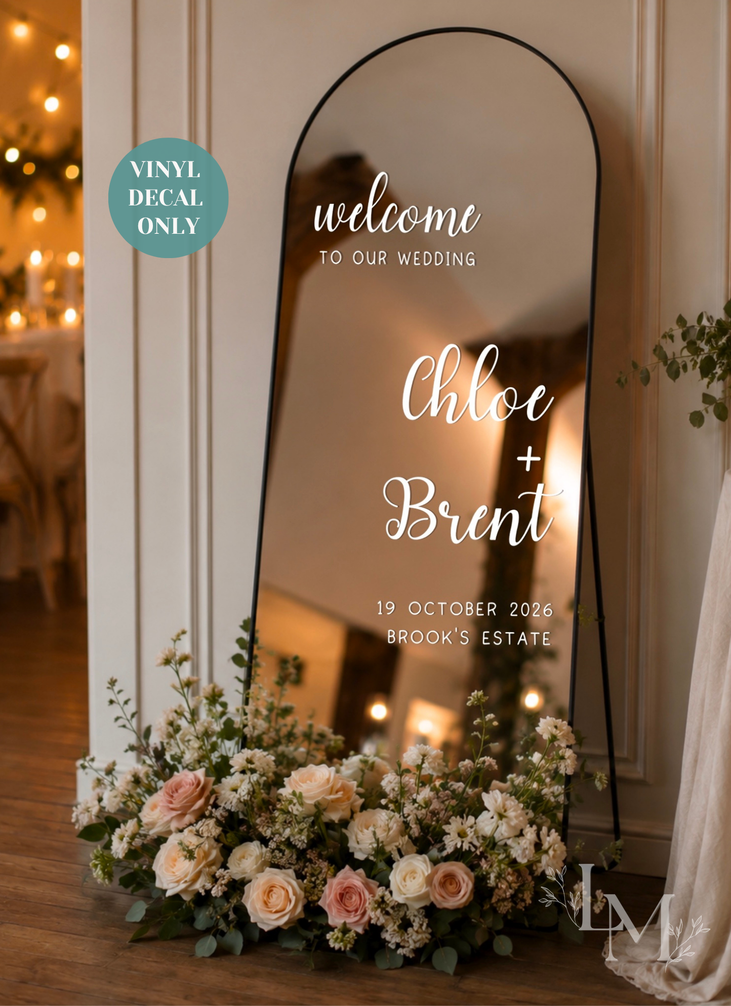 Personalised Selfie Sign Mirror Decal