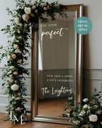You Look Perfect - Selfie Wedding Entry Mirror Decal