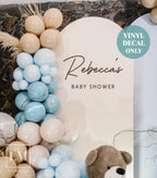 Custom Baby Shower Vinyl Decal for Arch Backdrop