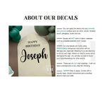 Personalised Happy Birthday Name Decal for Birthday Arch Sign