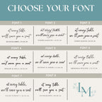 At every table Vinyl for Wedding Seating Chart