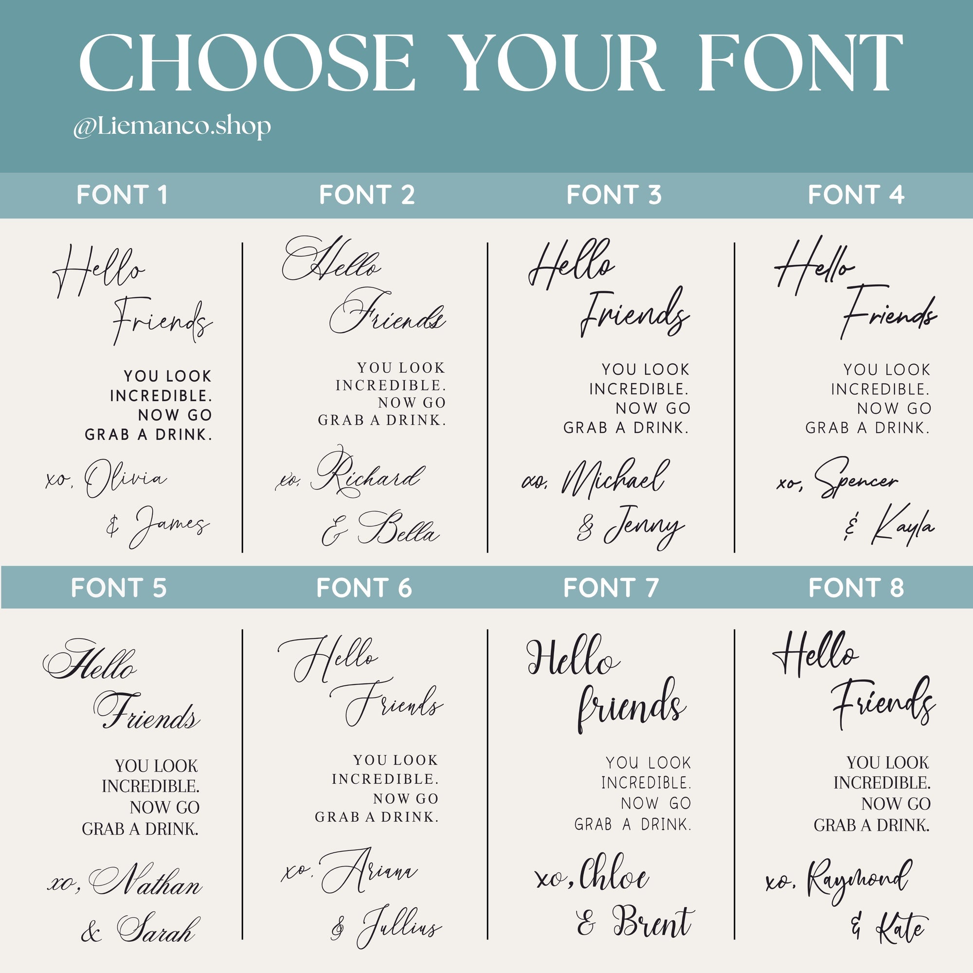You Look Incredible Mirror Decal for Wedding Reception