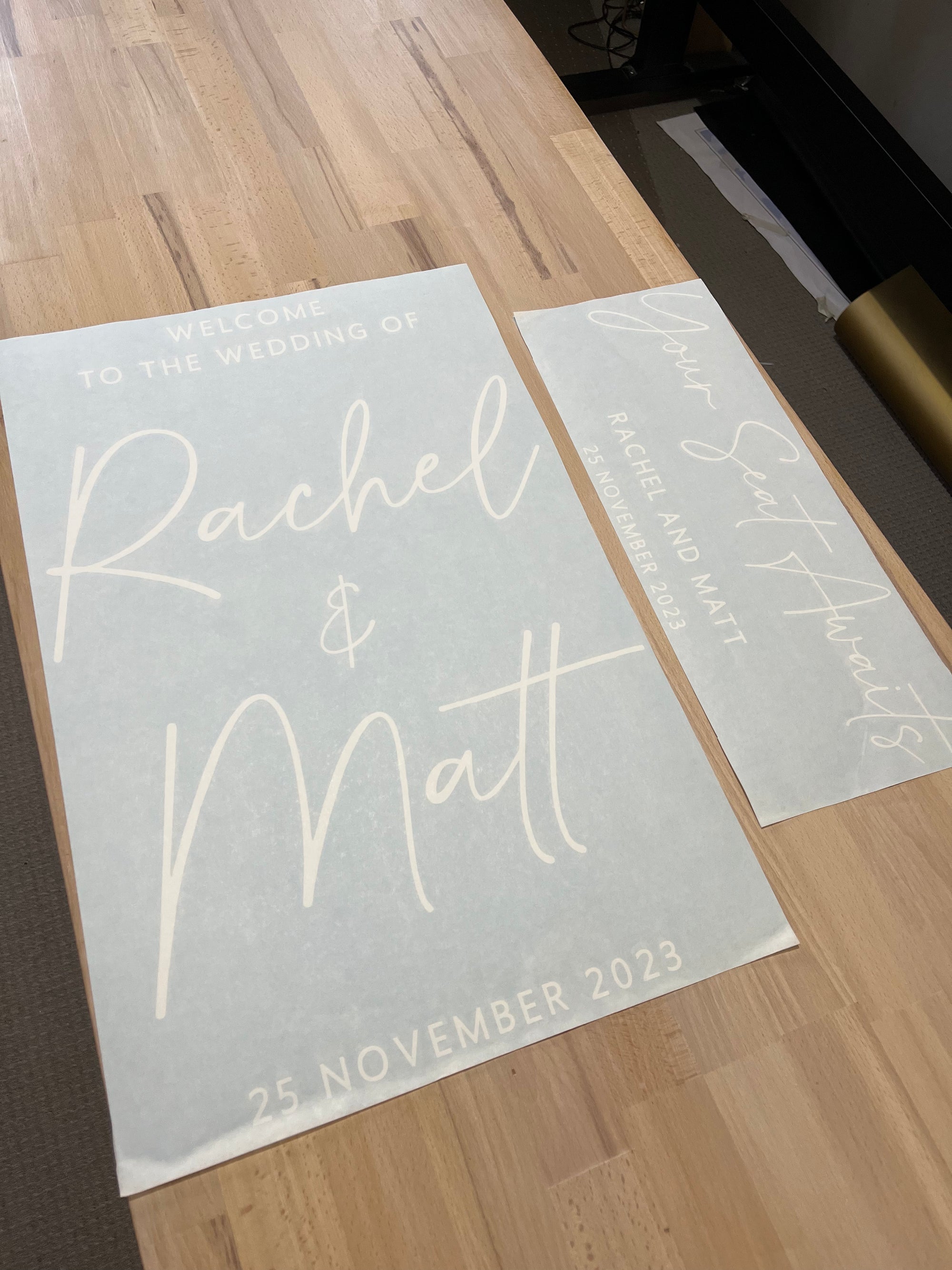 Personalised Wedding Mirror Decal