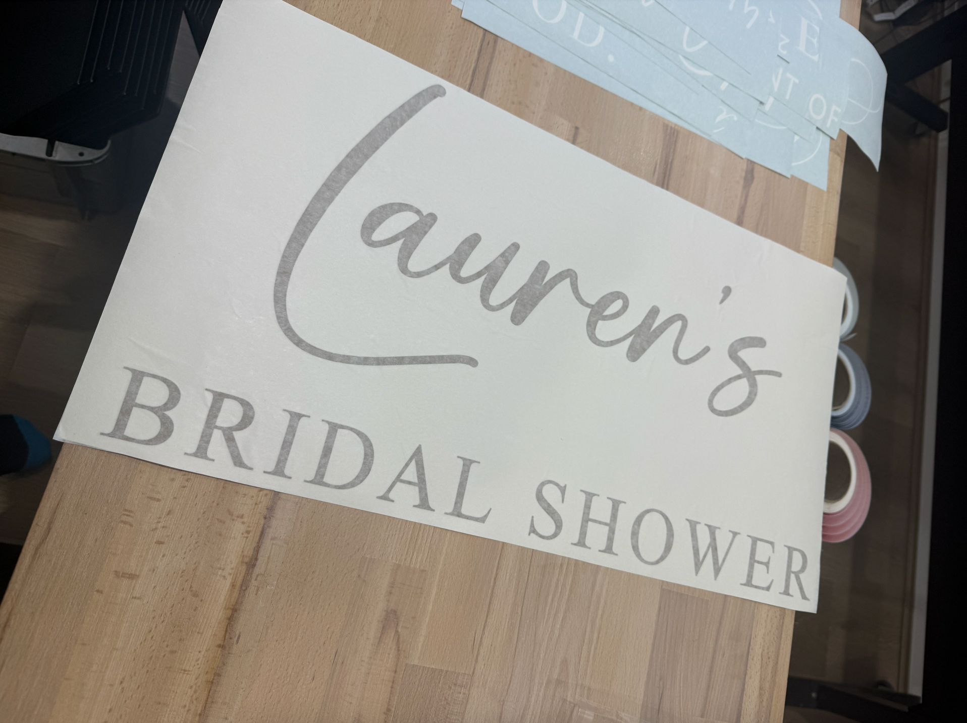 Personalised Bridal Shower Wall Decal