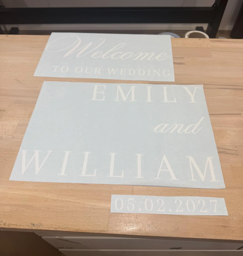 Custom Wedding Welcome Sign Decal