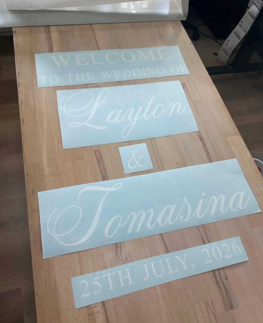 Custom Welcome Sign Mirror Decal