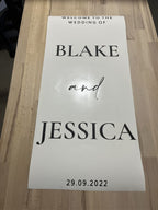 Custom Wedding Decal for Vintage Mirror